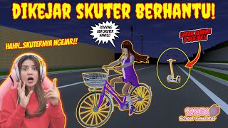 CHASED BY A GHOSTED SCOOTER!! OHH NO..SO HORROR!! SAKURA SCHOOL SIMULATOR - PART 722