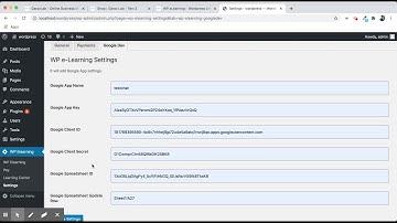 WP E-Learning LMS Builder Google Spreadsheet Import Export Integration