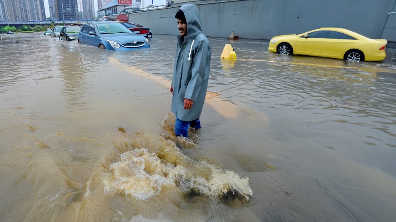 Draining the Street Clearing Clogged Storm Drains - YouTube