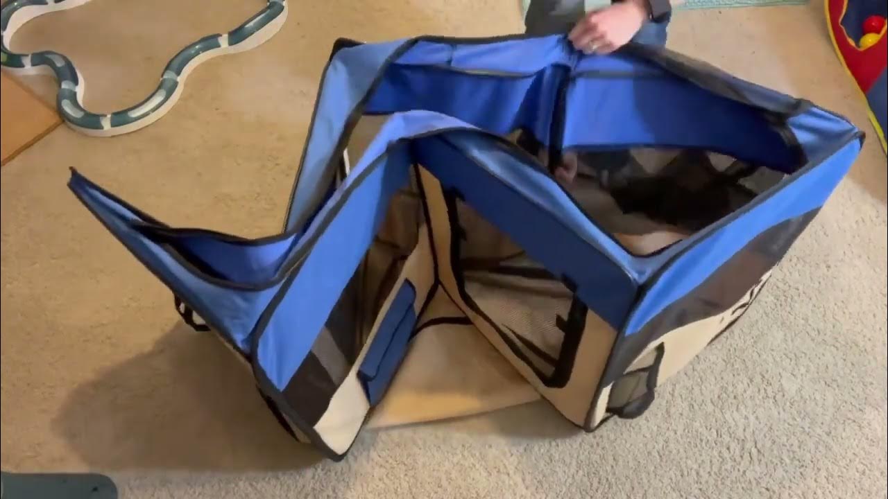 How to fold a popup playpen YouTube