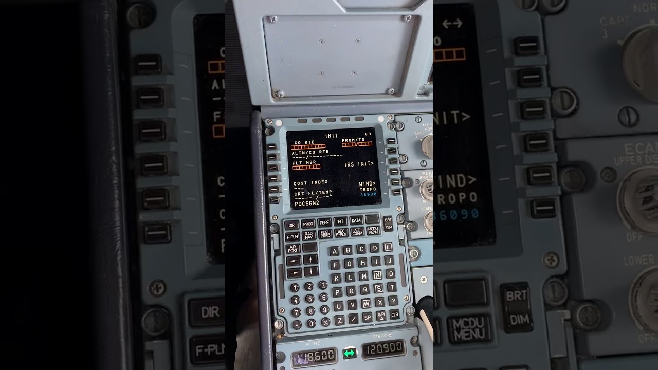 A320 Honeywell MCDU flightplan setup