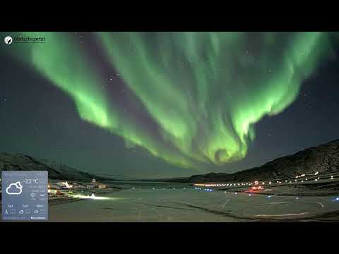 Видео: Северное сияние. Аэропорт Кангерлуссуак Гренландия-Northern lights. Kangerlussuaq Airport Greenland.