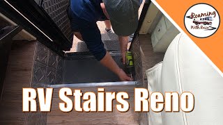 This Old RV Renovation  New Look For Old Stairs