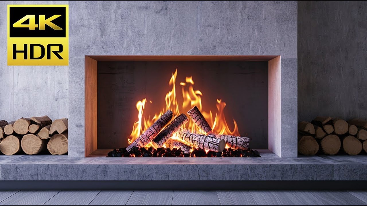 Cozy Minimalist Fireplace Ambience — Calm Fire Sounds for Relax & Focus