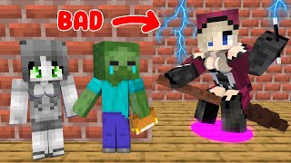 Monster School : Bad Witch and Good Zombie - Minecraft Animation