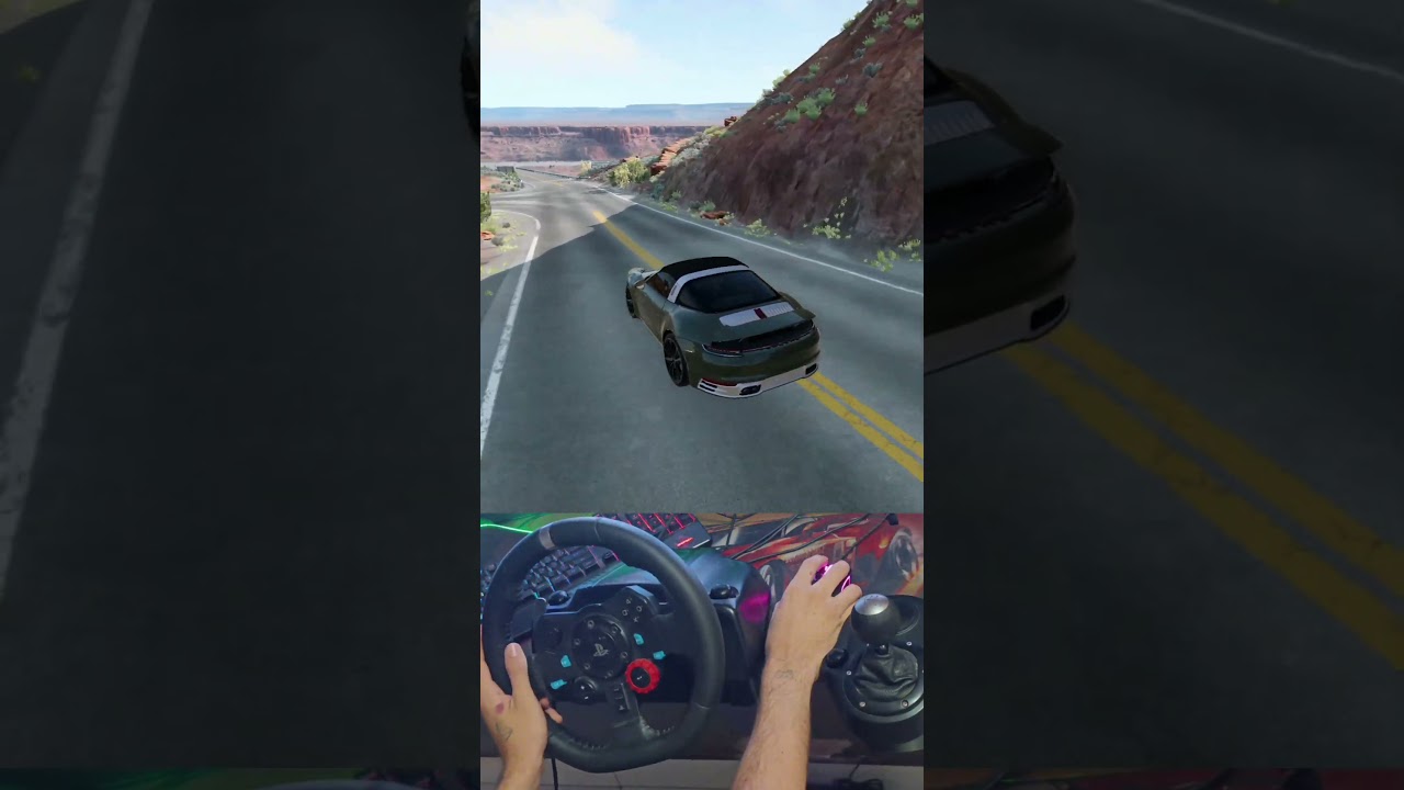 Porsche SEM FREIO Perdeu o Controle no BeamNG Drive!