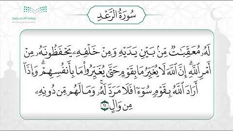 سورة الرعد من ٨ الى ١٣