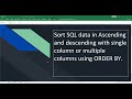 Sort SQL data in Ascending and descending with single column or multiple columns using ORDER BY Mp3 Song