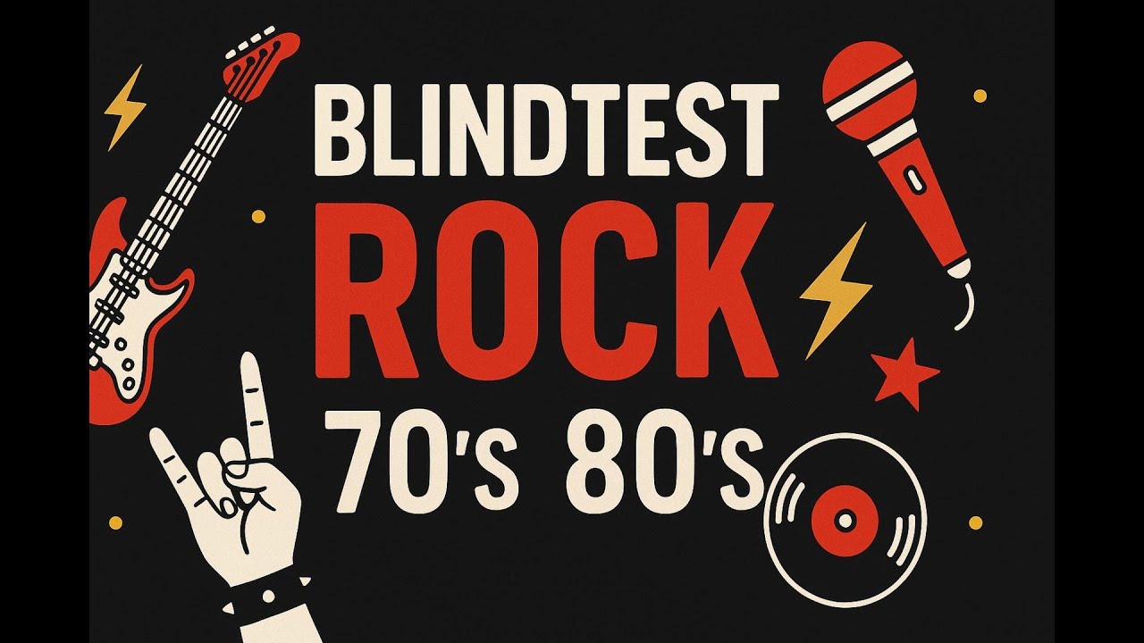 Blindtest avec 50 extraits Rock 70's - 80's à deviner !!!!