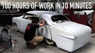 Chopping '51 Ford Roof in 10 Minutes (start to finish)