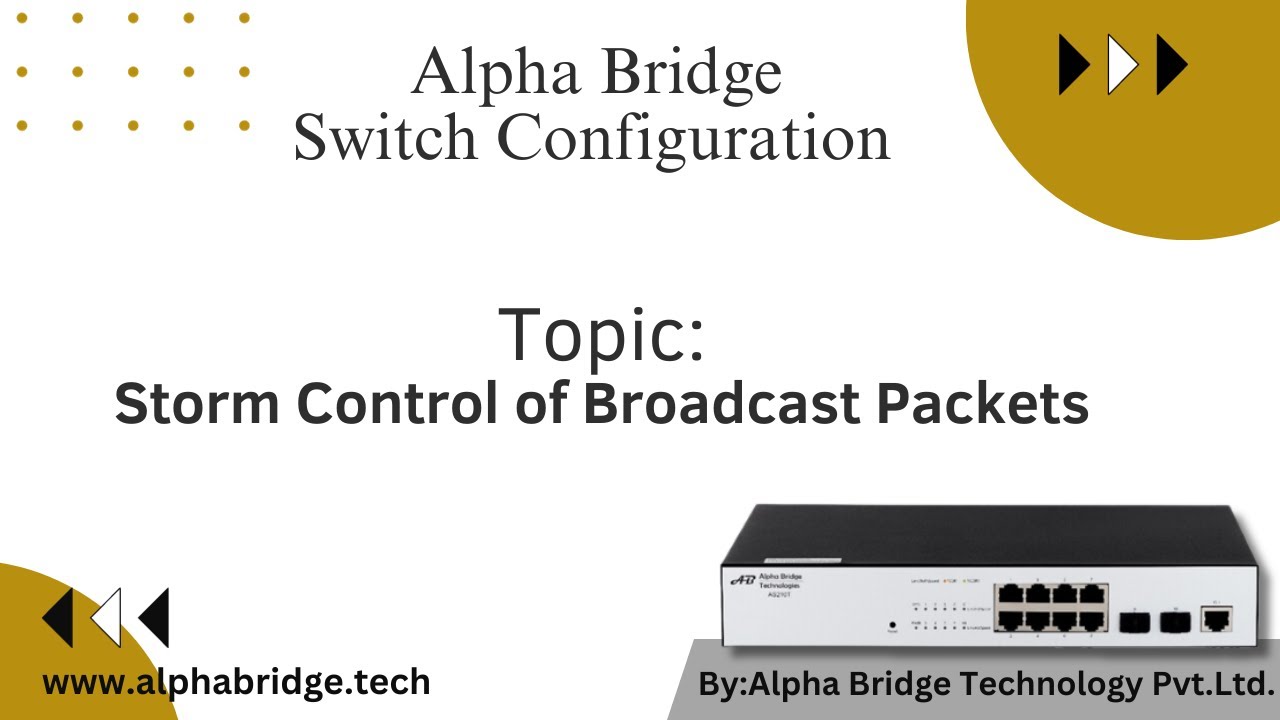 Alpha Bridge Switch (AS200/10/T) |Storm Control of Broadcast Packets ...