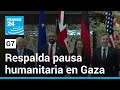 Cancilleres del G7 repaldan una pausa humanitaria en Gaza pero no un alto el fuego