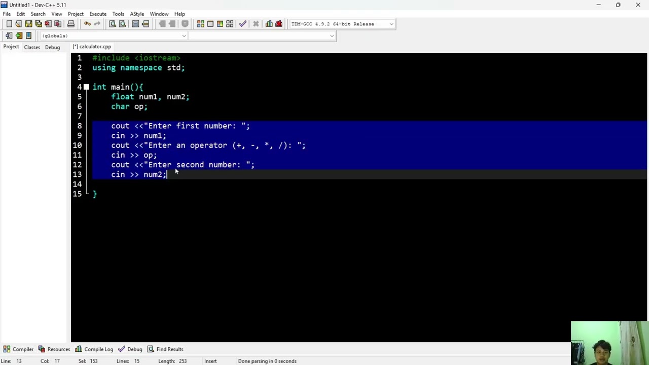 Tutorial Script: Simple Calculator in C++ Using Dev-C++