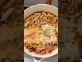 Mì Nongshim cay với tokbokki phô mai Spicy Nongshim noodles with cheese tteokbokki #shorts
