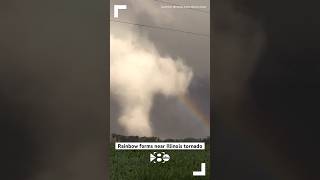 WATCH: Rainbow forms near Illinois tornado