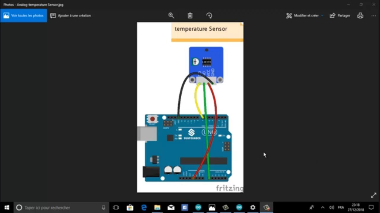 Arduino Tutoriel Lesson 4 : Capteur analogique de Température ...