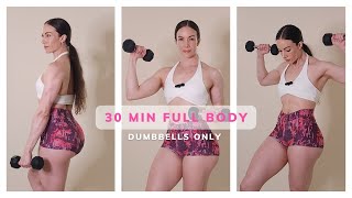 30 MIN AT HOME FULL BODY WORKOUT - Dumbbells Only | Arms, Legs, Core & Back screenshot 5