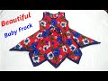 Beautiful  baby frock cutting and stitching ||  RUMAL CUT FROCK | Hanky Cut Frock design