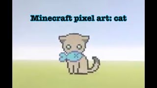 Minecraft pixel art: cat