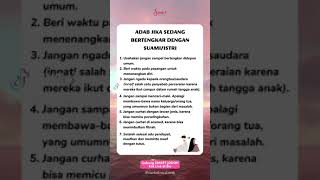 Adab jika sedang bertengkar dengan suami / istri