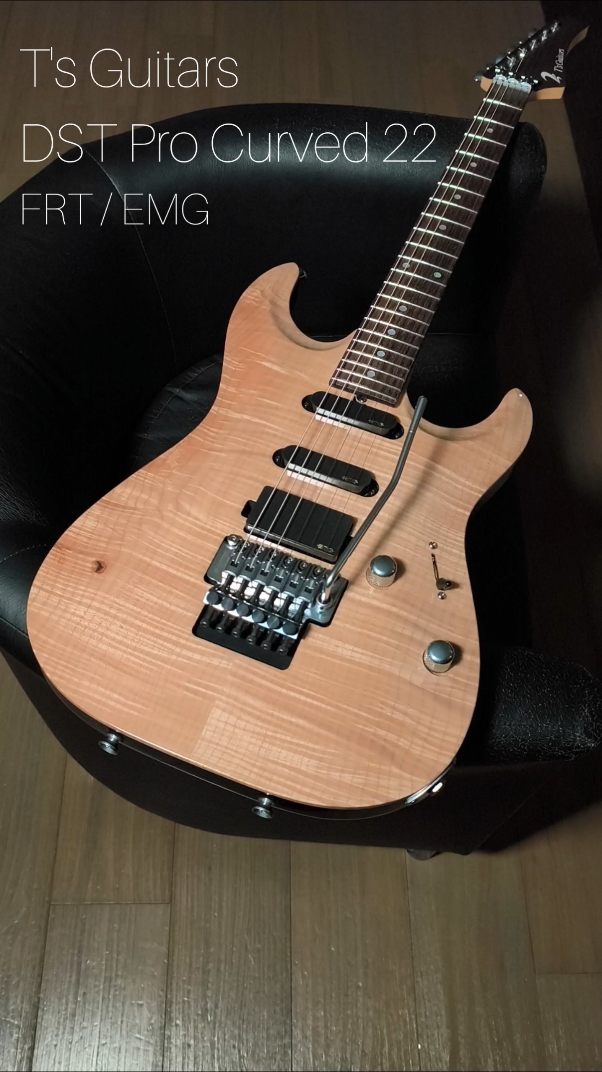 T's Guitars DST-Pro, Carved 22 FRT/EMG - Natural but 3TS Back