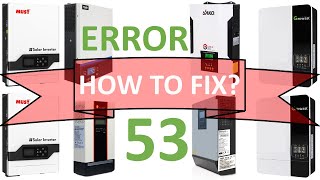 Solar Inverter Fixing Error 53