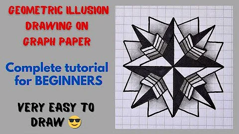 Easy Geometric 3D Drawing on Graph Paper | Optical Illusion Art Tutorial | Rumi December Art 1, 2025