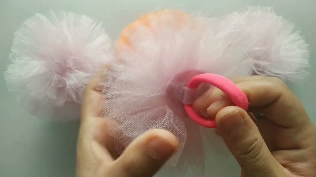 Amazing easy tulle pompom buckle making/İnanılmaz kolay tülden pon pon toka yapımı/dıy/kendinyap