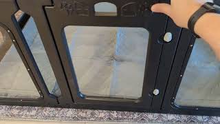 Watch Before Buying - Clear Acrylic Dog Playpen with Door for Puppies & Small Dogs