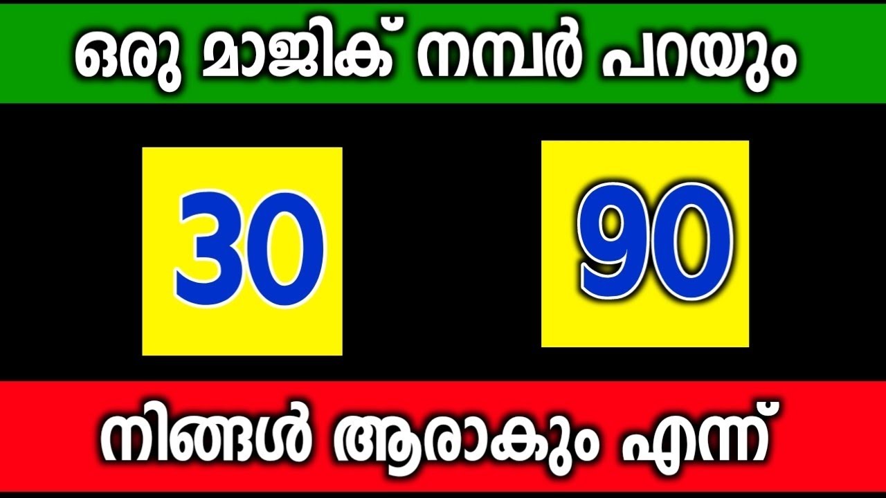 ഈ നമ്പർ പറയും നിങ്ങൾ ആരാകും എന്ന്... ഒന്ന് തിരഞ്ഞെടുക്കൂ...