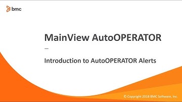 MainView AutoOPERATOR - Introduction to AutoOPERATOR Alerts