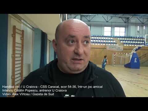 Cătălin Popescu, după U Craiova - CSS Caracal 54-36