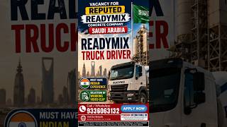 Urgent Hiring for Reputed Readymix Concrete Driver I International Job | Work Permit Visa