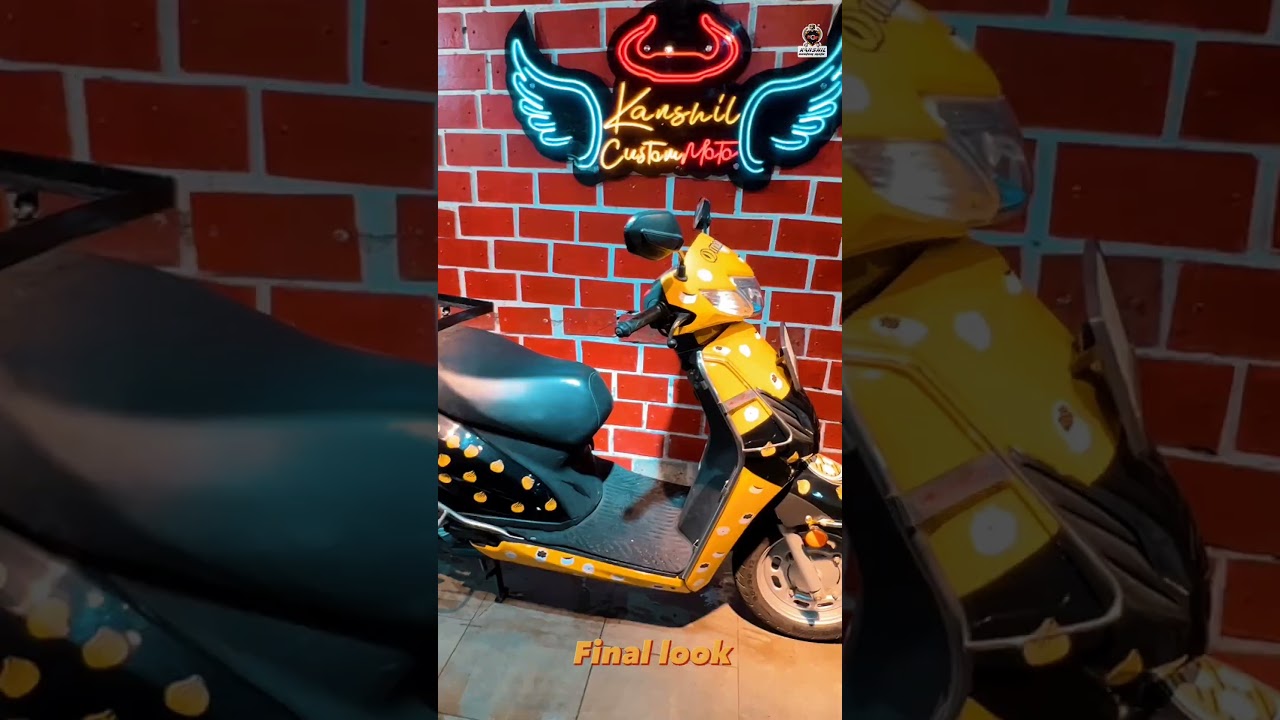 🔥 "Honda Activa Turned into MOMO Scooter! 🛵🍜 | Unique Wrap & Custom Setup | Kanshil Custom Moto 🔧"
