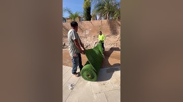 Installing a Giant Artificial Grass Roll in Minutes! 🌱