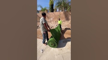 Installing a Giant Artificial Grass Roll in Minutes! 🌱