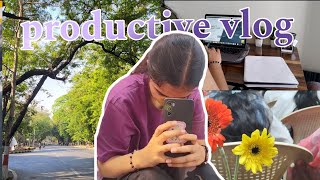 Productive vlog | studying, cooking, living alone diaries.
