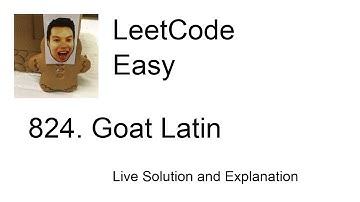 824. Goat Latin (Leetcode Easy)