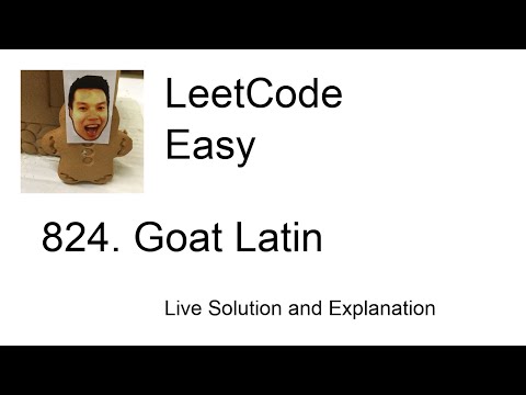 824. Goat Latin (Leetcode Easy)