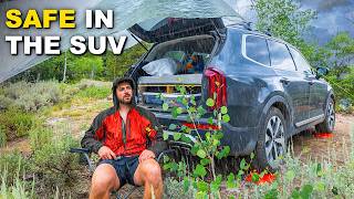 Solo Camping in HEAVY Rain & Thunderstorm (I'm NOT Okay)