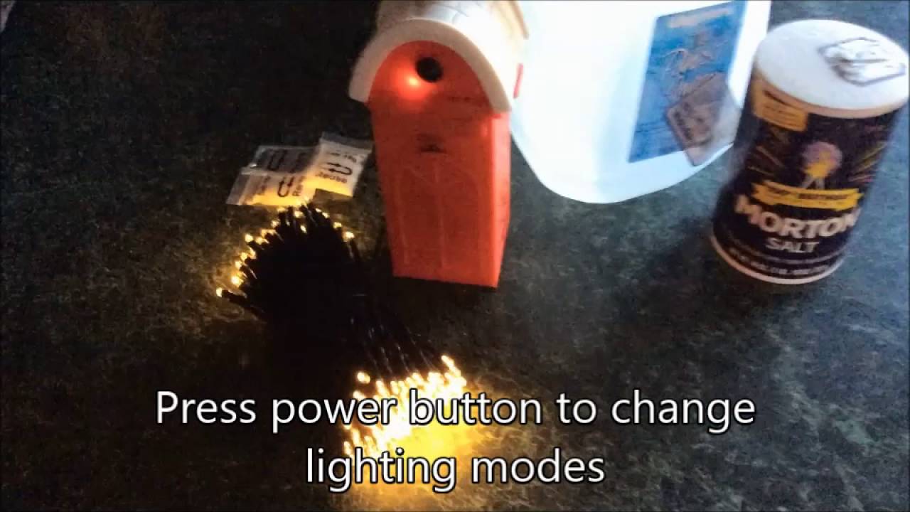 Salt water powered LED lights