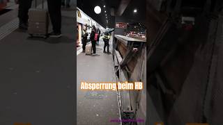 Absperrung Wird Beim Zürich Hauptbahnhof Hochgefahren