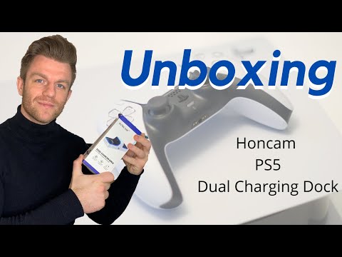 Honcam PS5 Dual Charger Dock For Wireless Controllers | UNBOXING