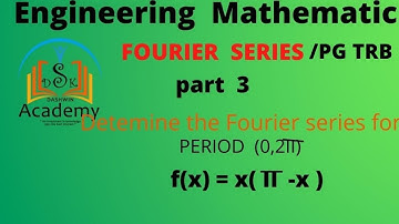 Fourier series in Tamil/  Find f(x), Deduction/M- III/ Transforms and partial differential equations