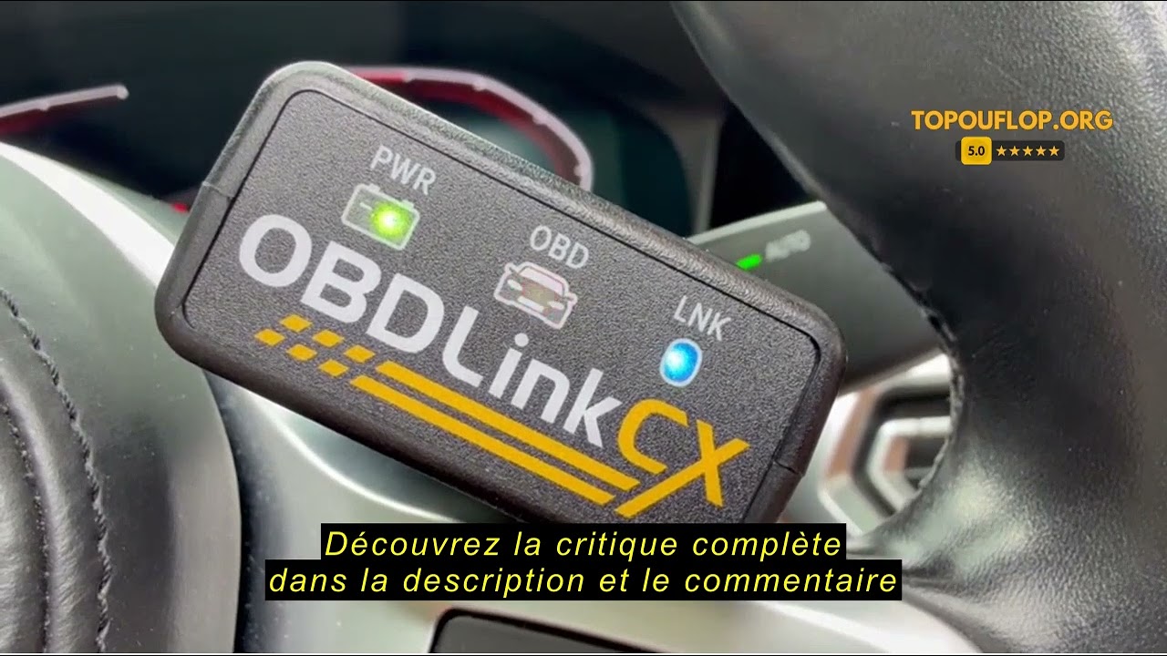 OBDLink CX Adaptateur OBD2 Bluetooth 5.1 pour BMW et Mini, Compatible BimmerCode, iPhone/iOS & Android – Codage véhicule et diagnostic OBD II