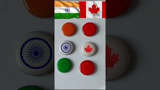 India 🇮🇳 and Canada 🇨🇦#patriotism #flag #art #craft #shorts #emotional