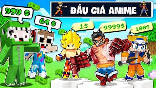 KHANGG BEDWARS THỬ THÁCH 24H ĐẤU GIÁ NHÂN VẬT ANIME VIP NHẤT TRONG MINECRAFT ?? *NOOB TEAM ONE PIECE