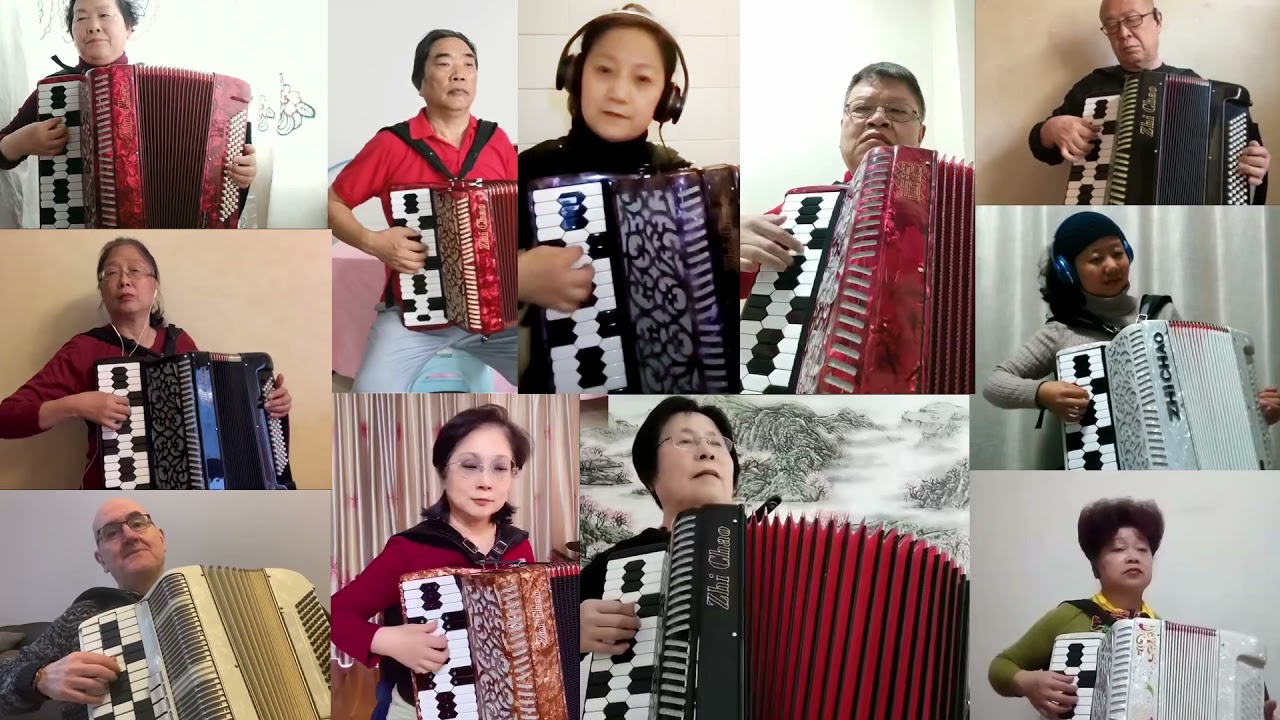 Uniform Keyboard Accordion group .  China/UK