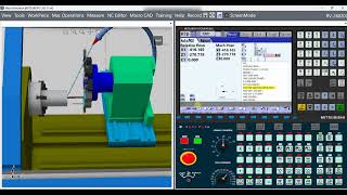 CNC Simulator – Boring and Grooving Operation in Mitsubishi Compatible Lathe Machining Simulation