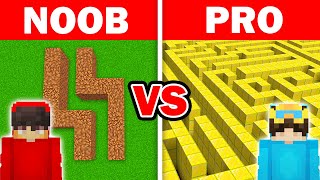 Minecraft NOOB vs PRO: GIANT MAZE BUILD CHALLENGE!